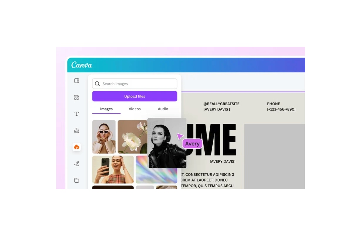 Formato de CV generado en la plataforma Canva.