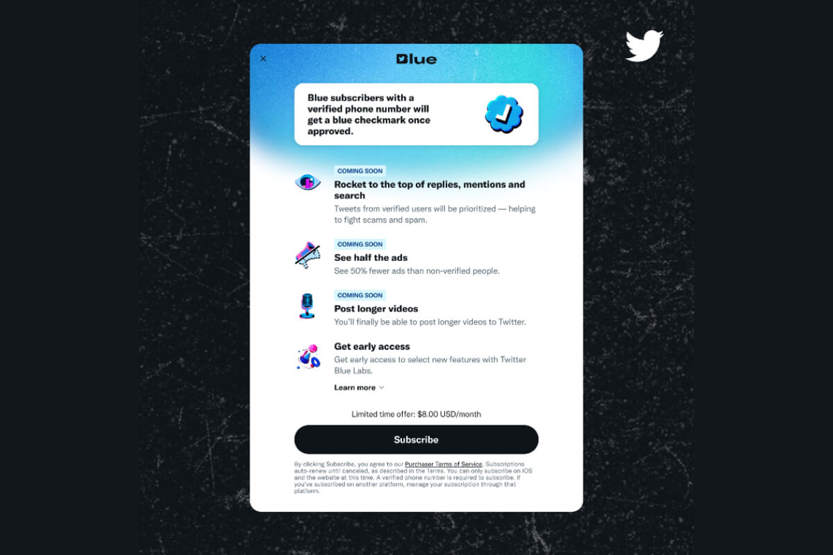Twitter Blue features.
