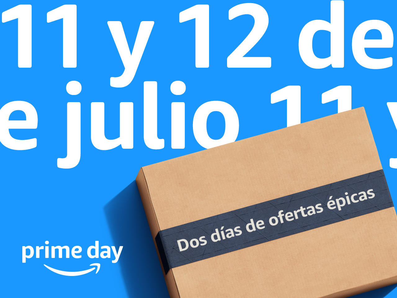 Caja de Amazon en la que se promociona el Prime Day 2023 en Estados Unidos. 
