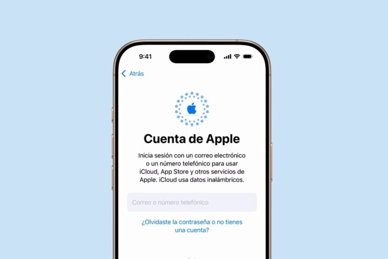 iPhone muestra un pantalla que destaca las palabras "Cuenta de Apple".