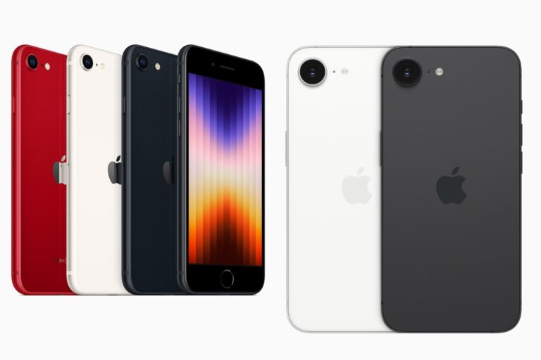 iPhone SE de 2022 y iPhone 16e de 2025.