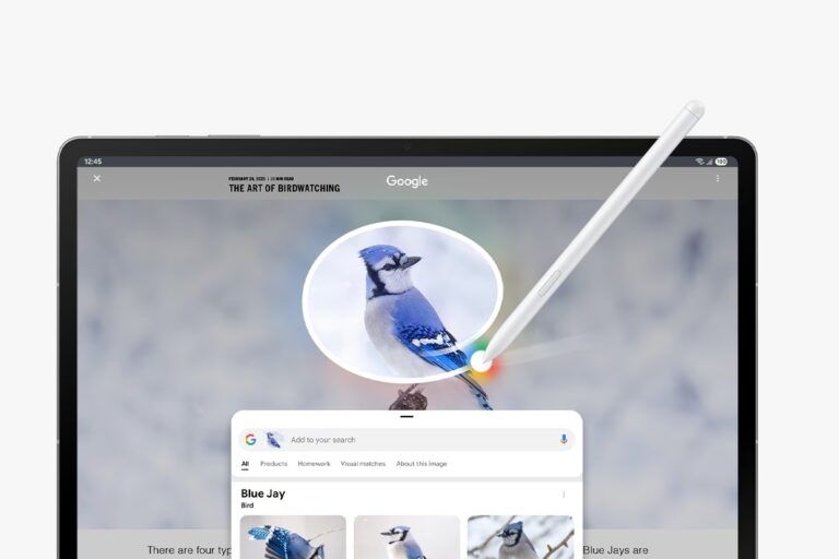 Galaxy Tab S10 FE en uso, con una de sus funciones de IA.