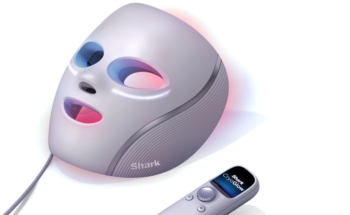 Máscara Shark Cryo Glow sobre fondo blanco.