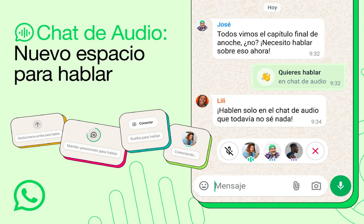 Función de chat de audio en WhatsApp.