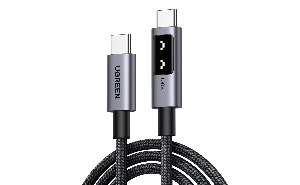 Cable UGREEN de 100 W y transferencia de 480 Mbps.