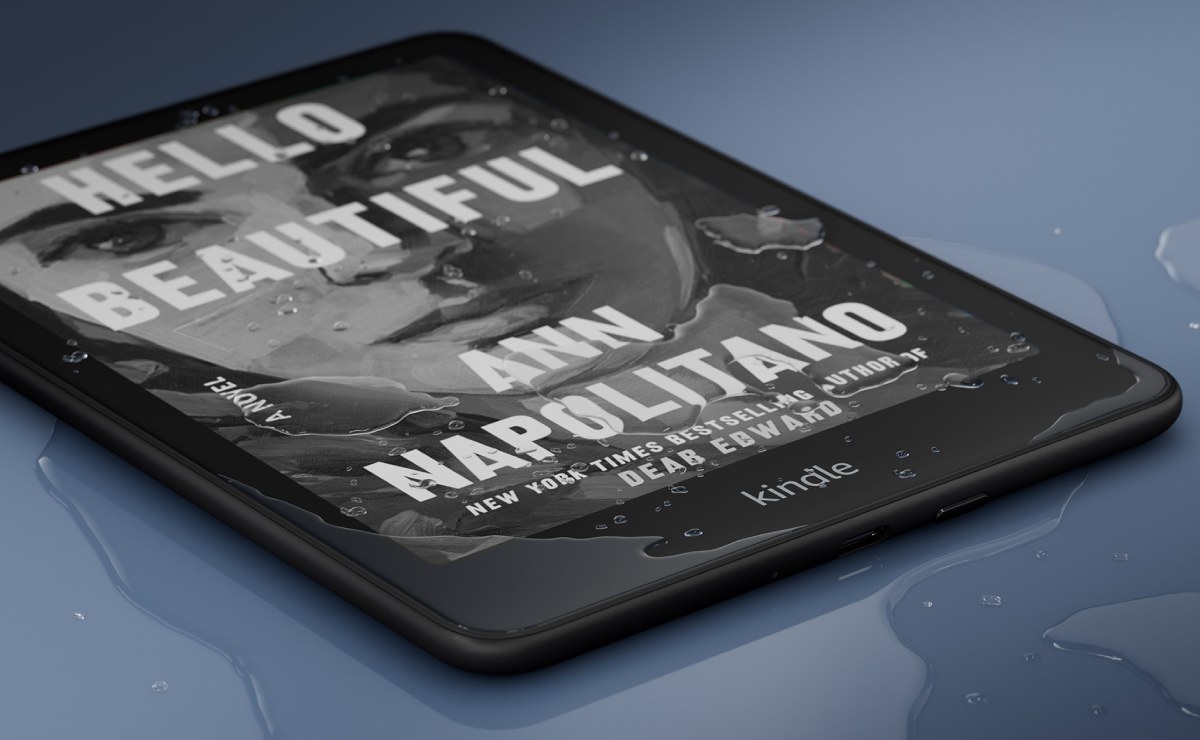 Kindle Paperwhite Signature Edition de 32 GB en un fondo azul. 