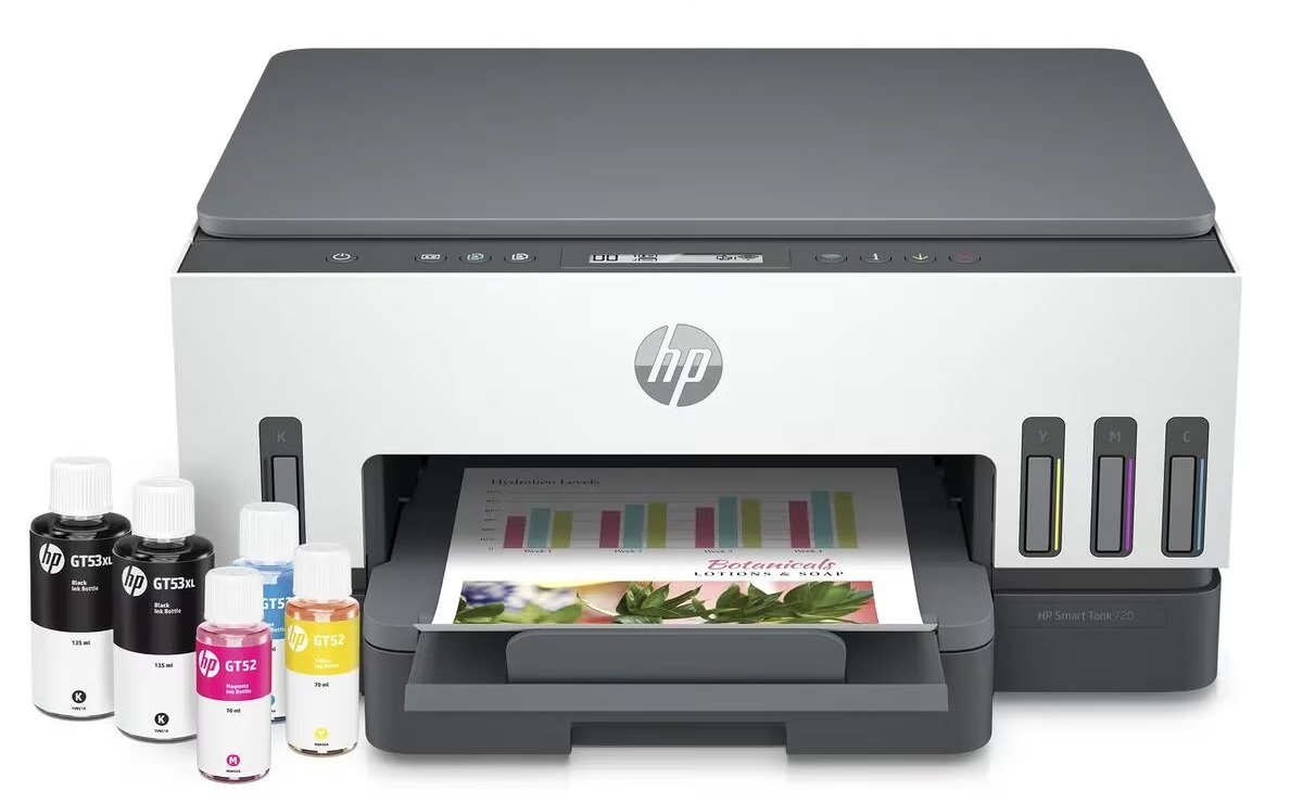 Multifuncional HP Smart Tank 790 en fondo blanco. 