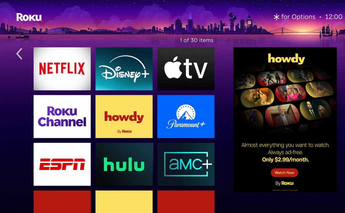 Howdy es el nuevo servicio de streaming de Roku