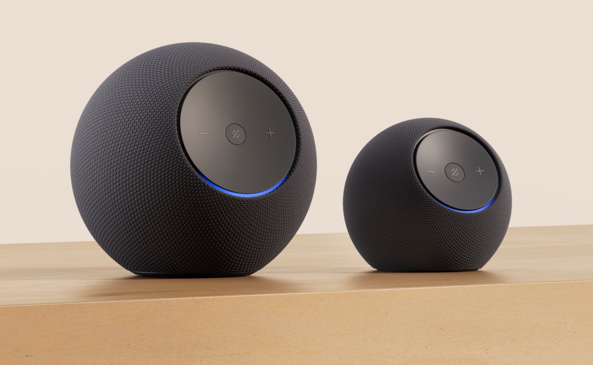 Nueva generación de bocinas Echo Studio y Echo Dot Max, presentadas en el evento de Amazon de 2025. 