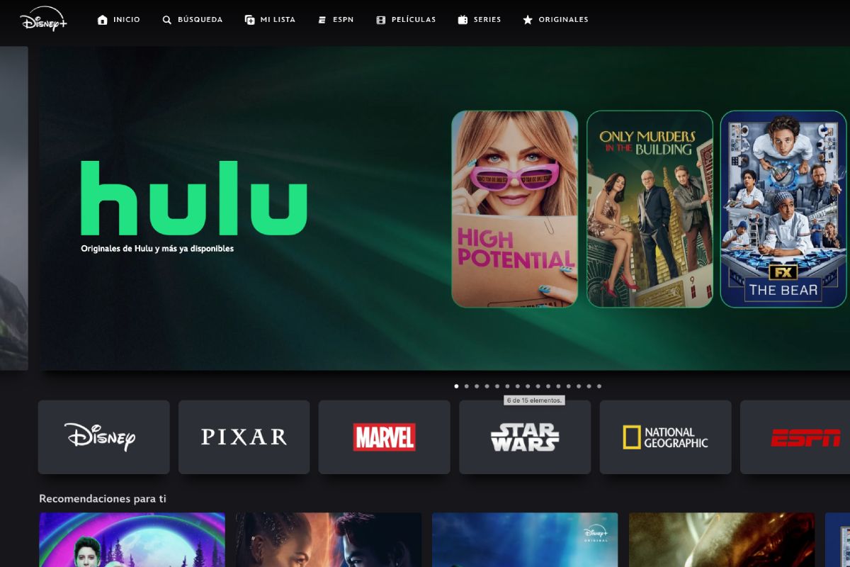 Disney+ le da la bienvenida a Hulu; así luce en el servicio