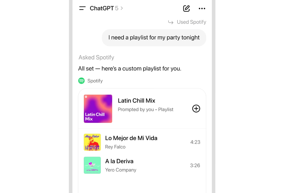 ChatGPT permite la interacción directa con aplicaciones
