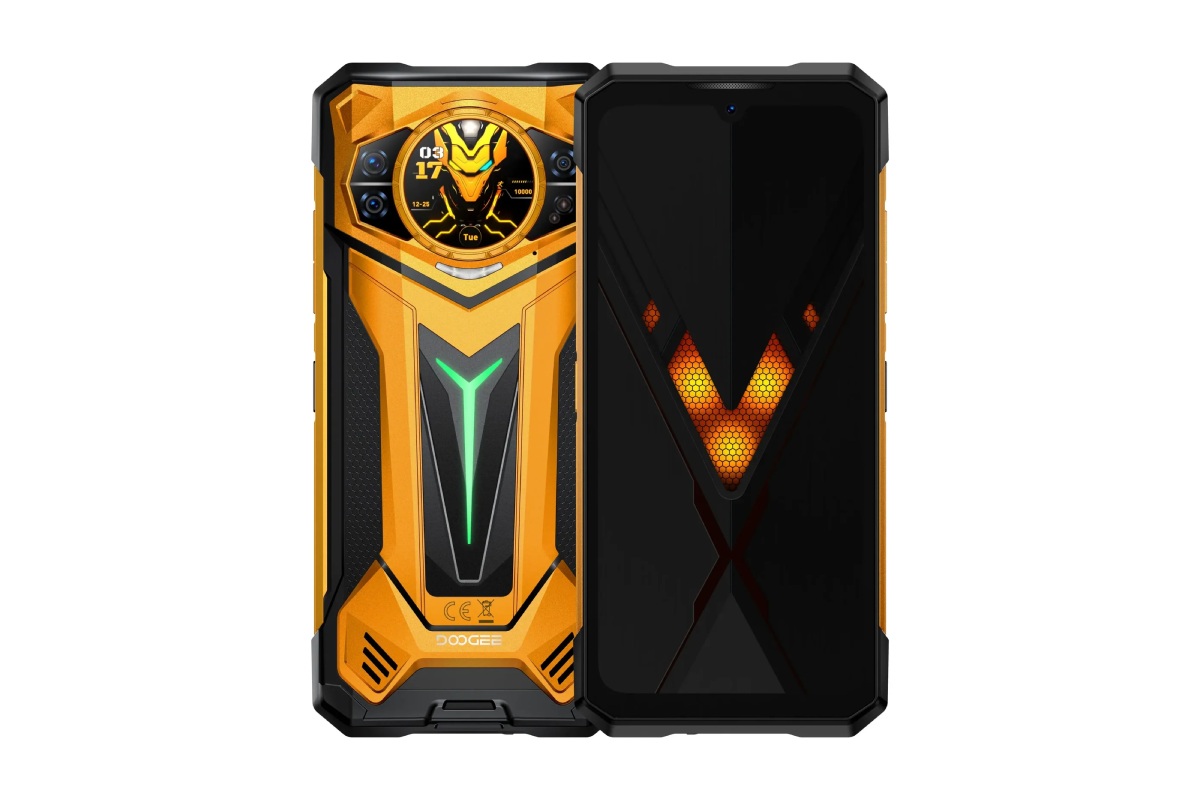 DOOGEE S200 Ultra sobre un fondo blanco. 