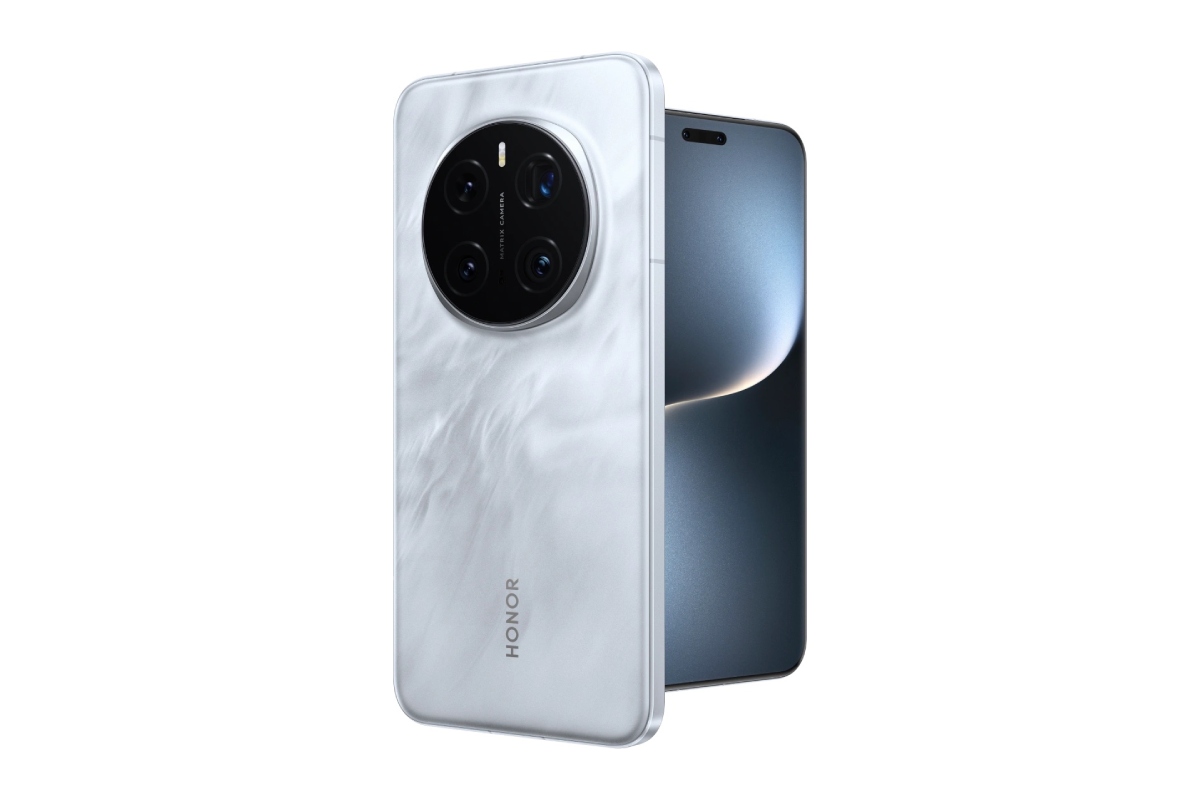 Honor Magic 7 Pro sobre un fondo blanco. 