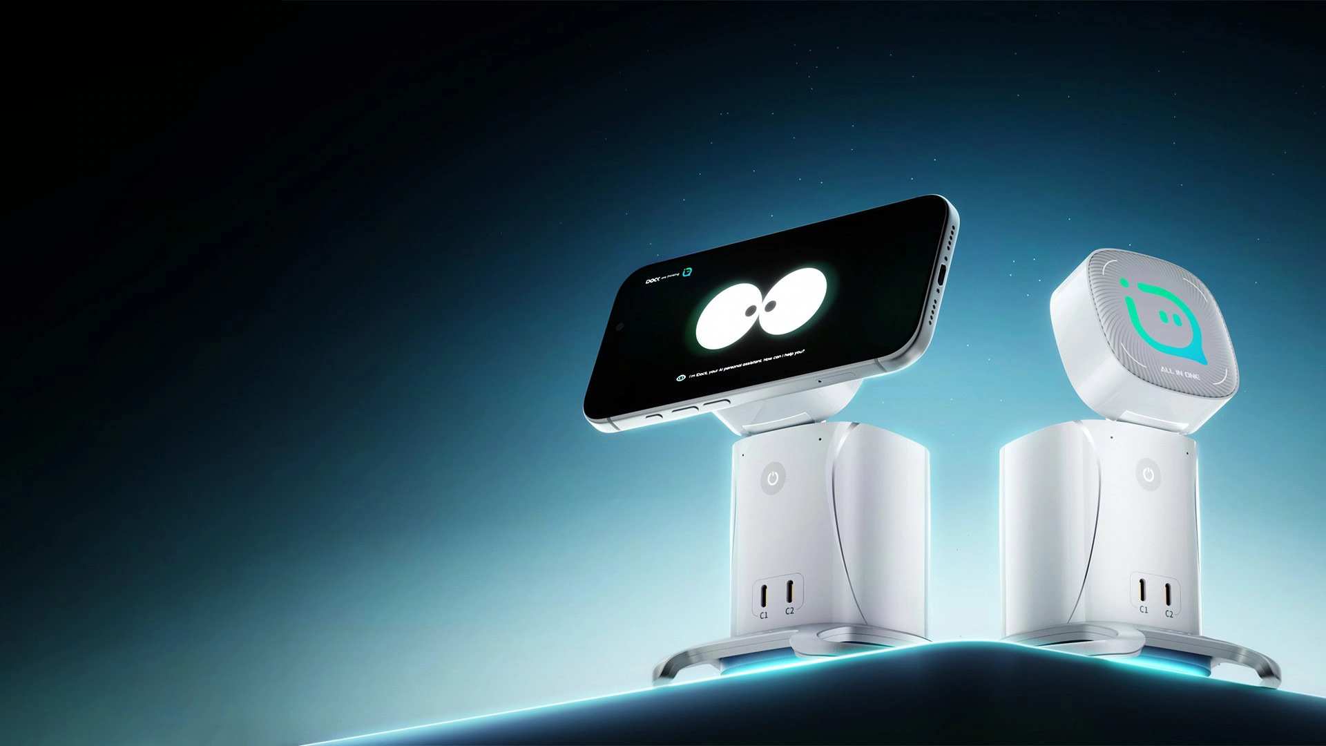 Imagen de la iDock Qi2.2 AI Robot Charging Station.  