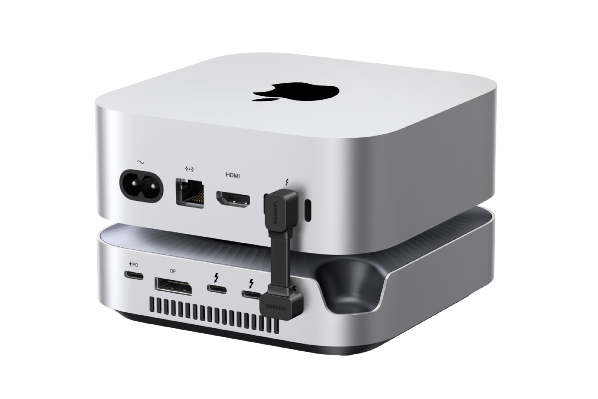 Maxidok 10 en 1 para Mac Mini, en funcionamiento. 