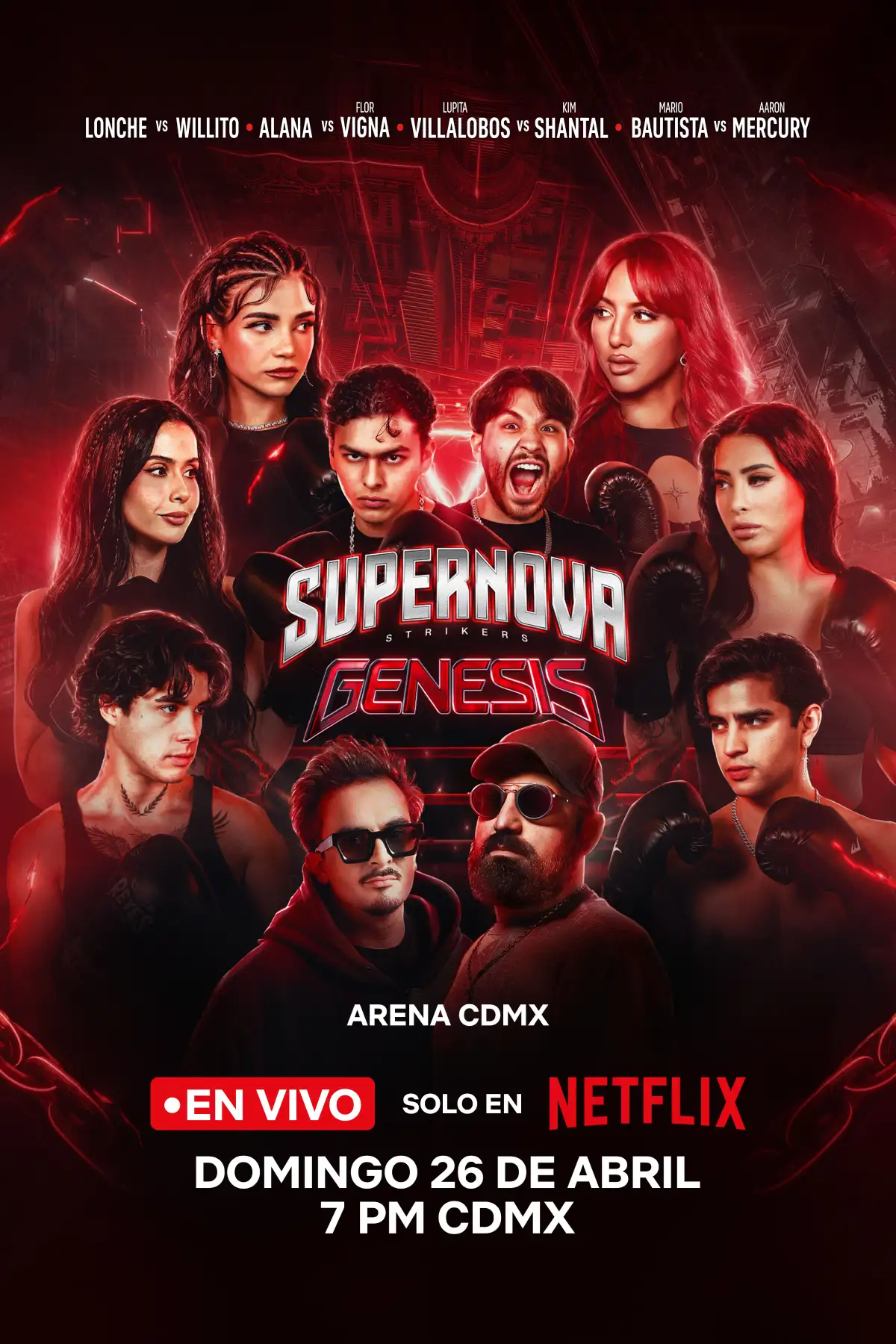 Cartel del especial Supernova: Génesis, transmitido por Netflix.